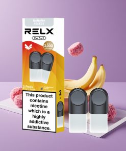 RELX Pod Pro 2 600 Πάφς 1.8% Νικοτίνη 1.9ml Γεύση Επιδόρπιο-Παγωμένη Μπανάνα
