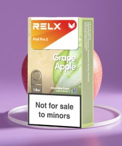 RELX Pod Pro 2 600 Puffs 1.9ml 0% Nicotine Eco/Smooth/Boost Modes σταφύλι-μήλο