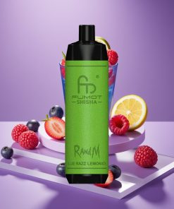 RandM Fumot Shisha 10000 Puffs 18ml LED 850mAh 0.6ohm Type-C Μπλε Ραζ Λεμονάδα