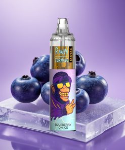 RandM Fumot Tornado 7000 Puffs 14ML 850MAH Mesh Type-C RGB Air-Adjustable Μπλε Βατόμουρο με Πάγο