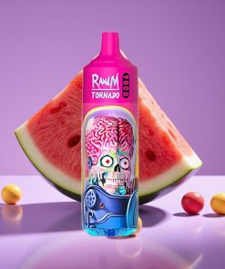 RandM Tornado 9000 Puffs 850mAh 18mL Mesh Coil RGB Display Καρπούζι Skittles