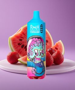 RandM Tornado 9000 Puffs 850mAh 18mL Mesh Coil RGB Display Πρωταρχική Φραουλοκαρπουζιά