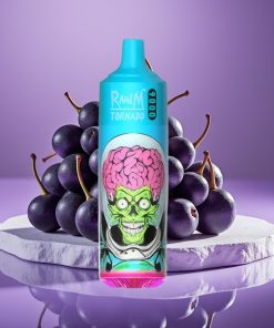 RandM Tornado 9000 Puffs 850mAh 18mL Mesh Coil RGB Display Μαύρος Δράκος Πάγος