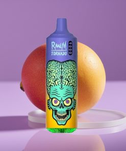 RandM Tornado 9000 Puffs 850mAh 18mL Mesh Coil RGB Display Φράουλα Μάνγκο