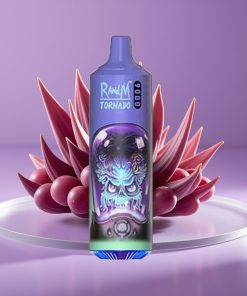 RandM Tornado 9000 Puffs 850mAh 18mL Mesh Coil RGB Display Αλόη Σταφύλι