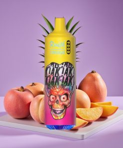 RandM Tornado 9000 Puffs 850mAh 18mL Mesh Coil RGB Display Ροδακινό Μάνγκο Ανανάς