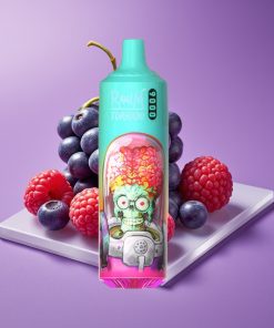 RandM Tornado 9000 Puffs 850mAh 18mL Mesh Coil RGB Display Μπλε Ξινή Σμέουρα