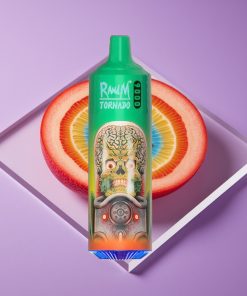 RandM Tornado 9000 Puffs 850mAh 18mL Mesh Coil RGB Ουράνιο Τόξο Ζαχαρωτά