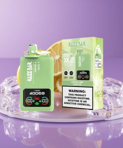 Razz Bar 40000 Puffs Διπολική Οθόνη Ισχύος 1.0Ω×2 Πλέγμα 650mAh Type-C Λεμόνι & Λάιμ & Πάγος