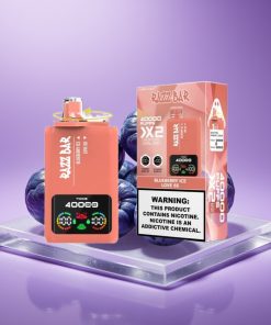 Razz Bar 40000 Puffs Power Screen Display 1.0Ω×2 Mesh Coil 650 Mah BLUEBERRY ICE (Μπλε Βατόμουρο Πάγος) & LOVE 66