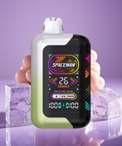 SMOK Spaceman SP40000 Zero 20ml 0% Rainbow Screen Dynamic Light Λευκό Σταφύλι Πάγο