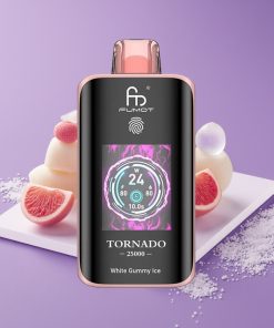 Fumot Tornado 25000 Puffs HD Screen 700mAh 20ml Type-C Λευκή Γουμι Παγωτό