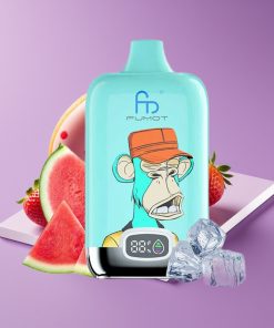 Fumot Tornado Digital Box 12000 Puffs 20ml Mesh 550mAh Type-C Φράουλα Ντόνατ