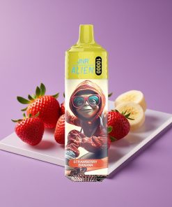 JNR Alien 10000 Puffs 850mAh 1.2Ω Mesh 20ml Φράουλα Μπανάνα Τύπου-C RGB