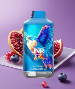 JNR Falcon 16000 Puffs 850mAh 22ml Dual Mesh Type C/Lightning LED 0%/2% Μπλε Βατόμουρο Ροδάκινο Πάγο