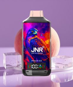 JNR Falcon X 18000 Puffs 750mAh 24ml Διπλός Πλέγμα & Διπλός Πυρήνας Ψηφιακή Οθόνη Type-C Ροδάκινο Πάγο