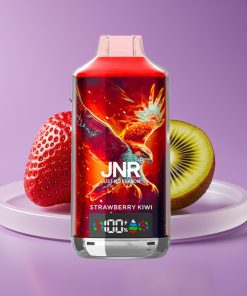 JNR Falcon X 18000 Puffs 750mAh 24ml Διπλό Πλέγμα & Διπλός Πυρήνας Ψηφιακή Οθόνη Type-C Φράουλα-Ακτινίδιο