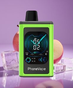 JNR PhoneVape 30000 πuffs Τύπου-C Φορτιζόμενο Ρυθμιζόμενος Αέρας Ξινή Μήλου Πάγος