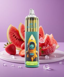 JNR Rocket-X 12400 Puffs Ροή Αέρα Ρυθμιζόμενη RGB Πλέγμα 1.2Ω 850mAh 25ml Type-C Φράουλα Καρπούζι Πάγος