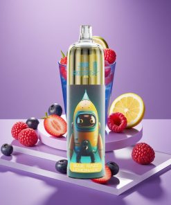 JNR Rocket-X 12400 Puffs Ροή Αέρα Ρυθμιζόμενη RGB Πλέγμα 1.2Ω Μπλε Ραζ Λεμονάδα