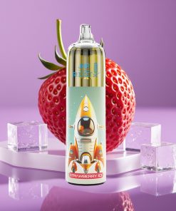 JNR Rocket-X 12400 Puffs Ροή Αέρα Ρυθμιζόμενη Φράουλα Πάγος RGB Mesh 1.2Ω 850mAh