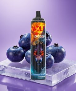 JNR Wolf Niplo 10000 Puffs 1.0Ω Mesh 650mAh 20ml Type-C Μπλε Βατόμουρο με Πάγο