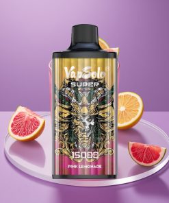 Vapsolo Super 15000 Puffs 40ml 850mah Type-C Ροζ Λεμονάδα